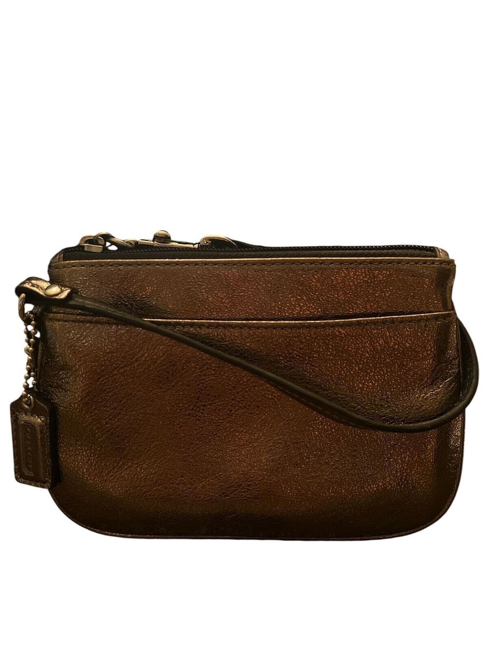 WR36. Coach Metallic Bronze Wristlet